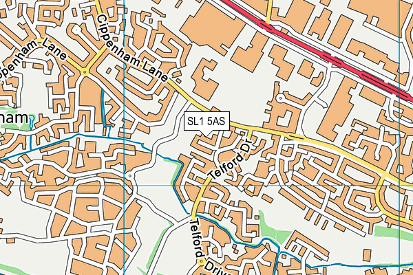 SL1 5AS map - OS VectorMap District (Ordnance Survey)