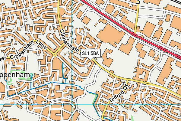 SL1 5BA map - OS VectorMap District (Ordnance Survey)