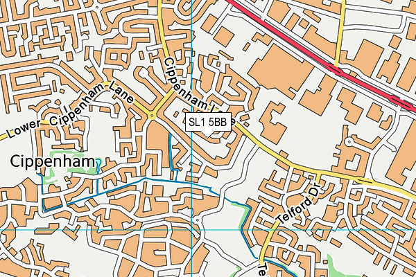 SL1 5BB map - OS VectorMap District (Ordnance Survey)