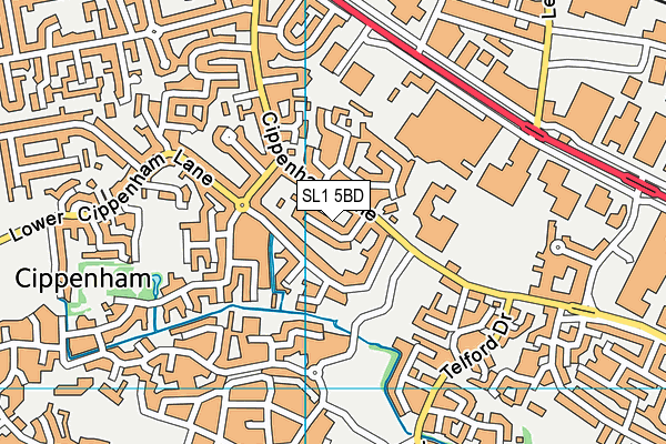 SL1 5BD map - OS VectorMap District (Ordnance Survey)