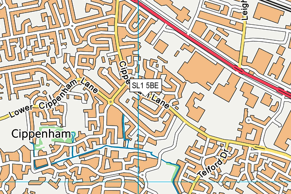 SL1 5BE map - OS VectorMap District (Ordnance Survey)