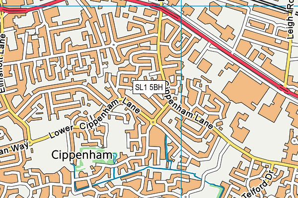 SL1 5BH map - OS VectorMap District (Ordnance Survey)