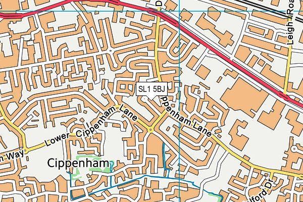 SL1 5BJ map - OS VectorMap District (Ordnance Survey)