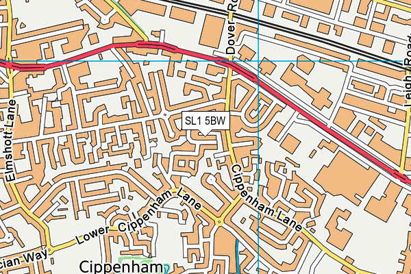 SL1 5BW map - OS VectorMap District (Ordnance Survey)