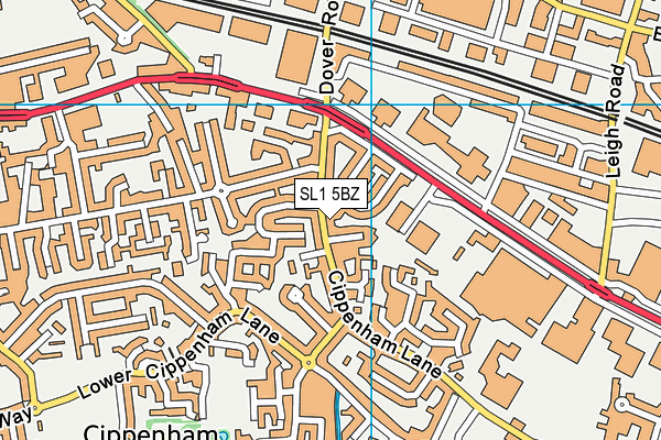 SL1 5BZ map - OS VectorMap District (Ordnance Survey)