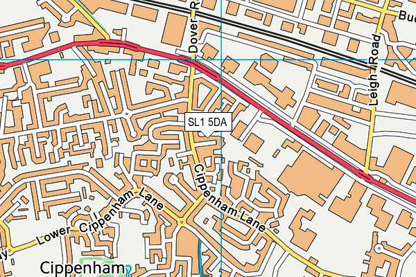 SL1 5DA map - OS VectorMap District (Ordnance Survey)