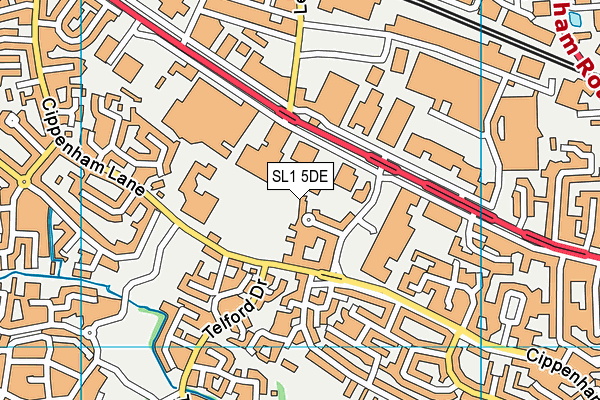 SL1 5DE map - OS VectorMap District (Ordnance Survey)