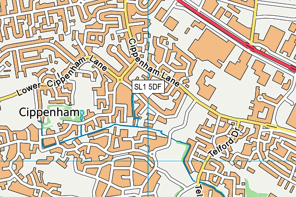 SL1 5DF map - OS VectorMap District (Ordnance Survey)