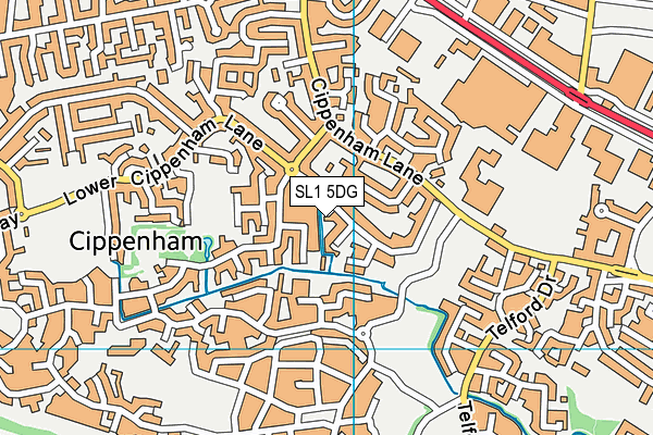 SL1 5DG map - OS VectorMap District (Ordnance Survey)