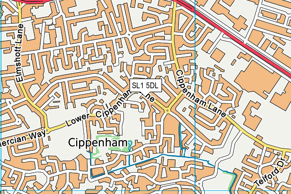 SL1 5DL map - OS VectorMap District (Ordnance Survey)