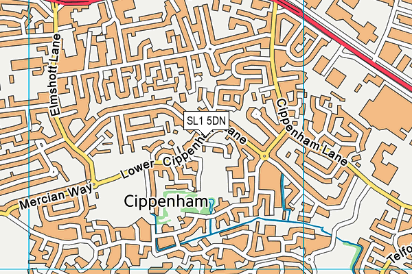 SL1 5DN map - OS VectorMap District (Ordnance Survey)