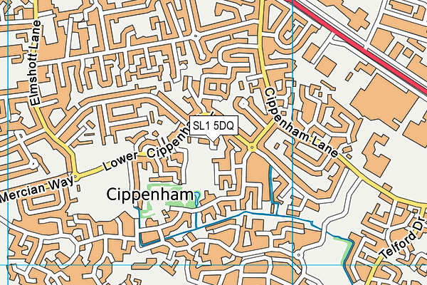 SL1 5DQ map - OS VectorMap District (Ordnance Survey)