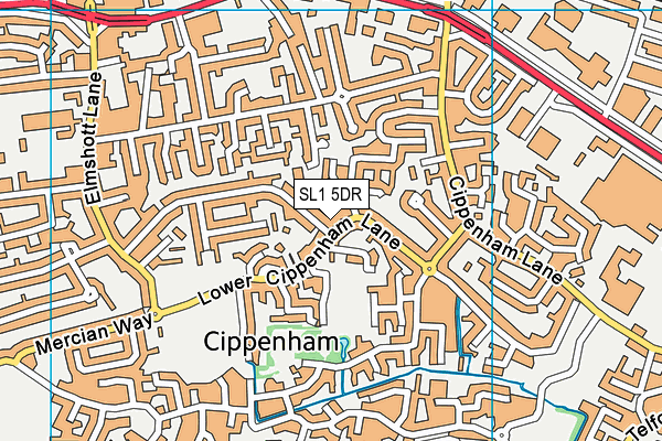 SL1 5DR map - OS VectorMap District (Ordnance Survey)