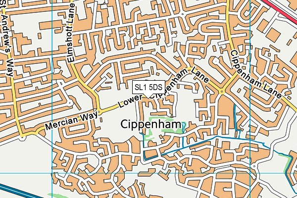 SL1 5DS map - OS VectorMap District (Ordnance Survey)
