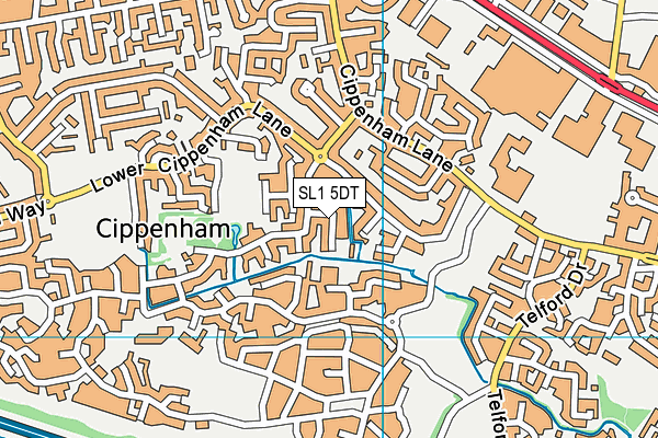 SL1 5DT map - OS VectorMap District (Ordnance Survey)
