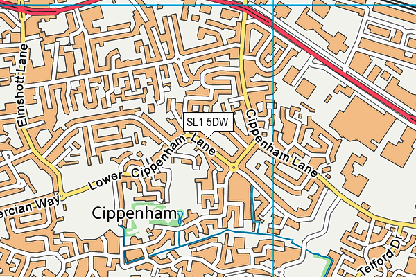 SL1 5DW map - OS VectorMap District (Ordnance Survey)