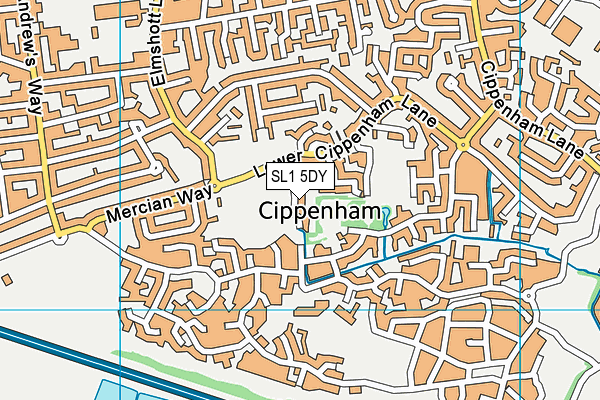 SL1 5DY map - OS VectorMap District (Ordnance Survey)