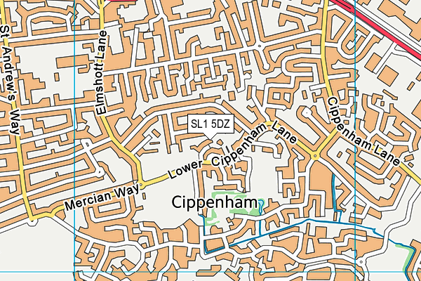 SL1 5DZ map - OS VectorMap District (Ordnance Survey)