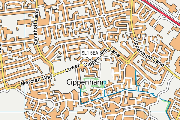 SL1 5EA map - OS VectorMap District (Ordnance Survey)