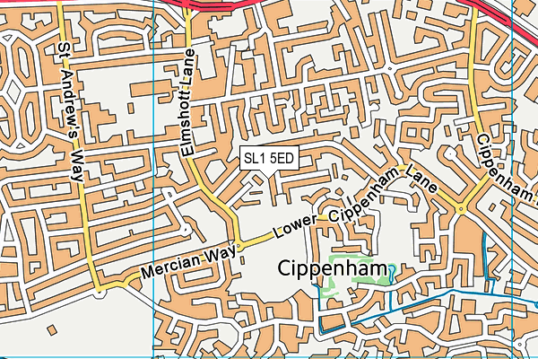 SL1 5ED map - OS VectorMap District (Ordnance Survey)