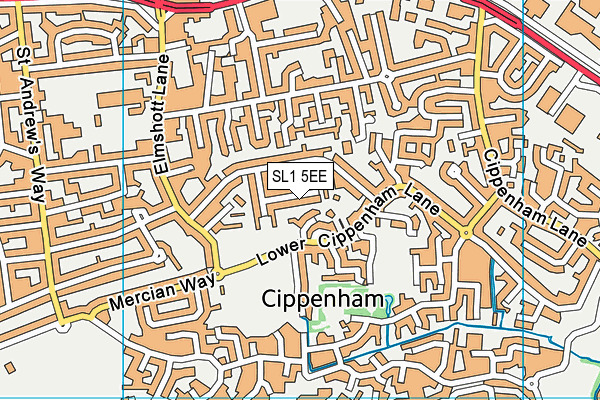 SL1 5EE map - OS VectorMap District (Ordnance Survey)