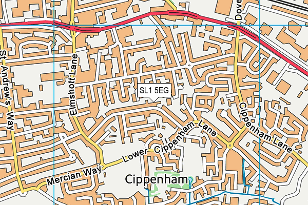 SL1 5EG map - OS VectorMap District (Ordnance Survey)