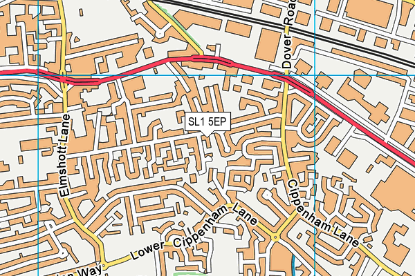 SL1 5EP map - OS VectorMap District (Ordnance Survey)