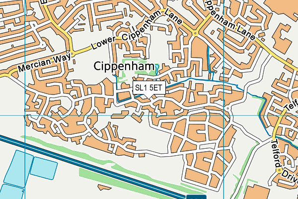 SL1 5ET map - OS VectorMap District (Ordnance Survey)