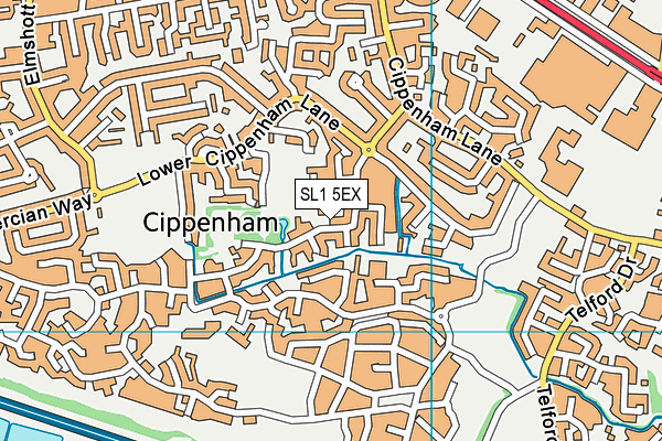 SL1 5EX map - OS VectorMap District (Ordnance Survey)