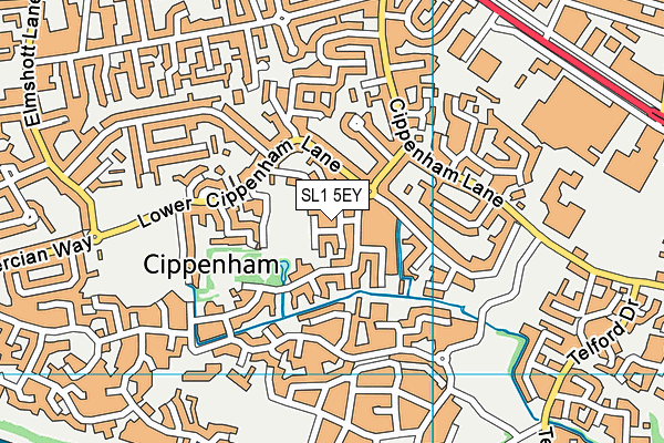 SL1 5EY map - OS VectorMap District (Ordnance Survey)