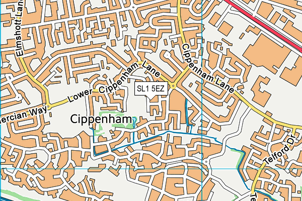 SL1 5EZ map - OS VectorMap District (Ordnance Survey)