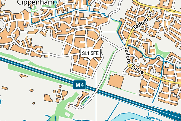 SL1 5FE map - OS VectorMap District (Ordnance Survey)
