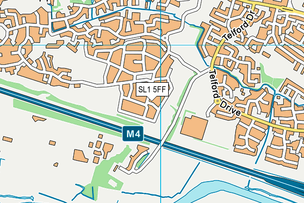 SL1 5FF map - OS VectorMap District (Ordnance Survey)