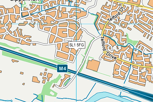 SL1 5FG map - OS VectorMap District (Ordnance Survey)