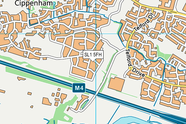 SL1 5FH map - OS VectorMap District (Ordnance Survey)