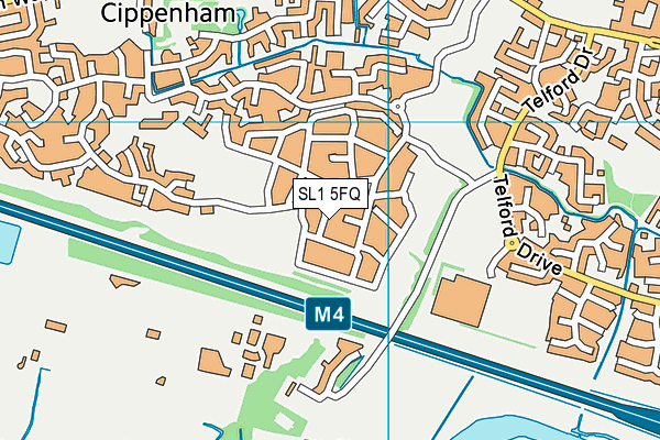 SL1 5FQ map - OS VectorMap District (Ordnance Survey)