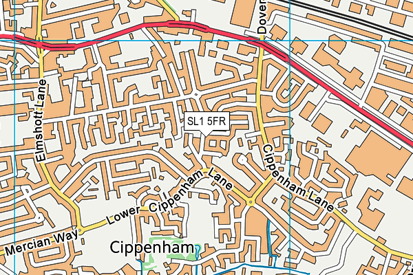SL1 5FR map - OS VectorMap District (Ordnance Survey)