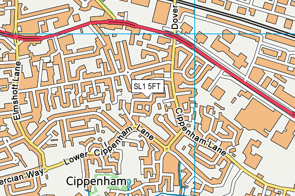 SL1 5FT map - OS VectorMap District (Ordnance Survey)