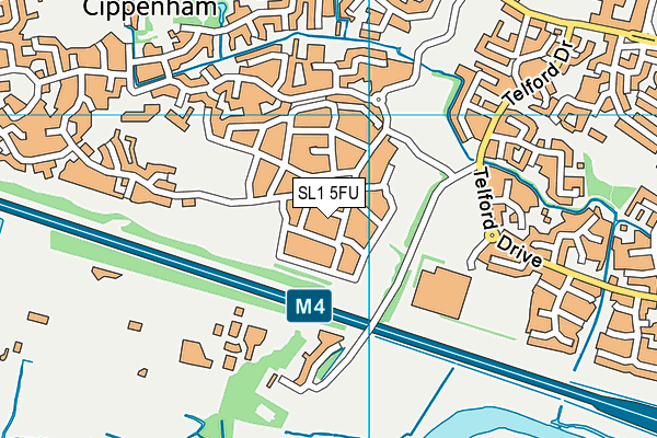 SL1 5FU map - OS VectorMap District (Ordnance Survey)