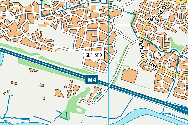 SL1 5FX map - OS VectorMap District (Ordnance Survey)