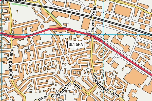 SL1 5HA map - OS VectorMap District (Ordnance Survey)