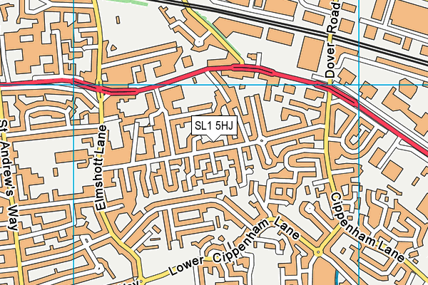 SL1 5HJ map - OS VectorMap District (Ordnance Survey)