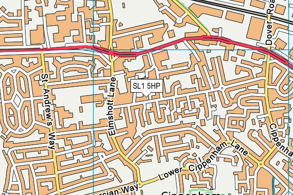 SL1 5HP map - OS VectorMap District (Ordnance Survey)