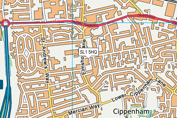 SL1 5HQ map - OS VectorMap District (Ordnance Survey)