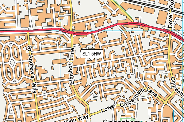SL1 5HW map - OS VectorMap District (Ordnance Survey)