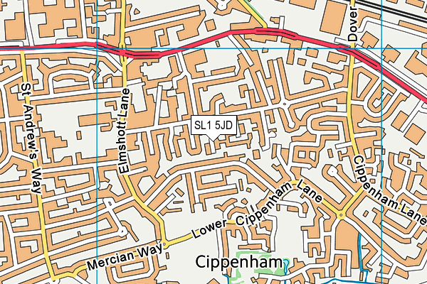 SL1 5JD map - OS VectorMap District (Ordnance Survey)