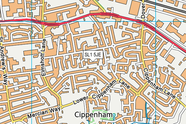 SL1 5JE map - OS VectorMap District (Ordnance Survey)