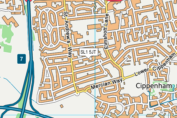 SL1 5JT map - OS VectorMap District (Ordnance Survey)