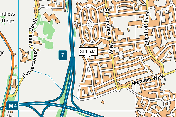 SL1 5JZ map - OS VectorMap District (Ordnance Survey)