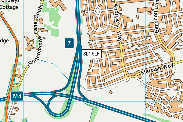 SL1 5LF map - OS VectorMap District (Ordnance Survey)
